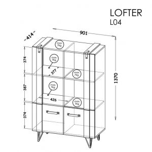 Stelāža Lofter 04