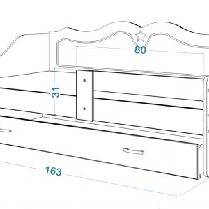 Bērnu gulta LILI 160x80